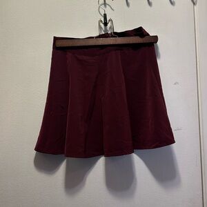 Brandy Melville Maroon Skater Skirt